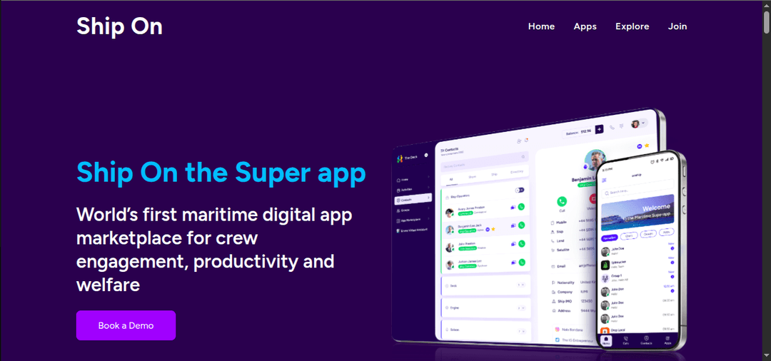 Onship landing page